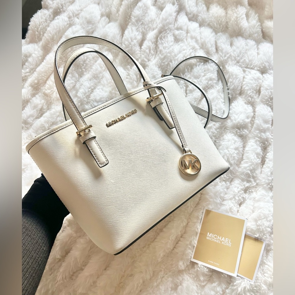 Michael Kors Jet Set Travel Tote XS Optic White